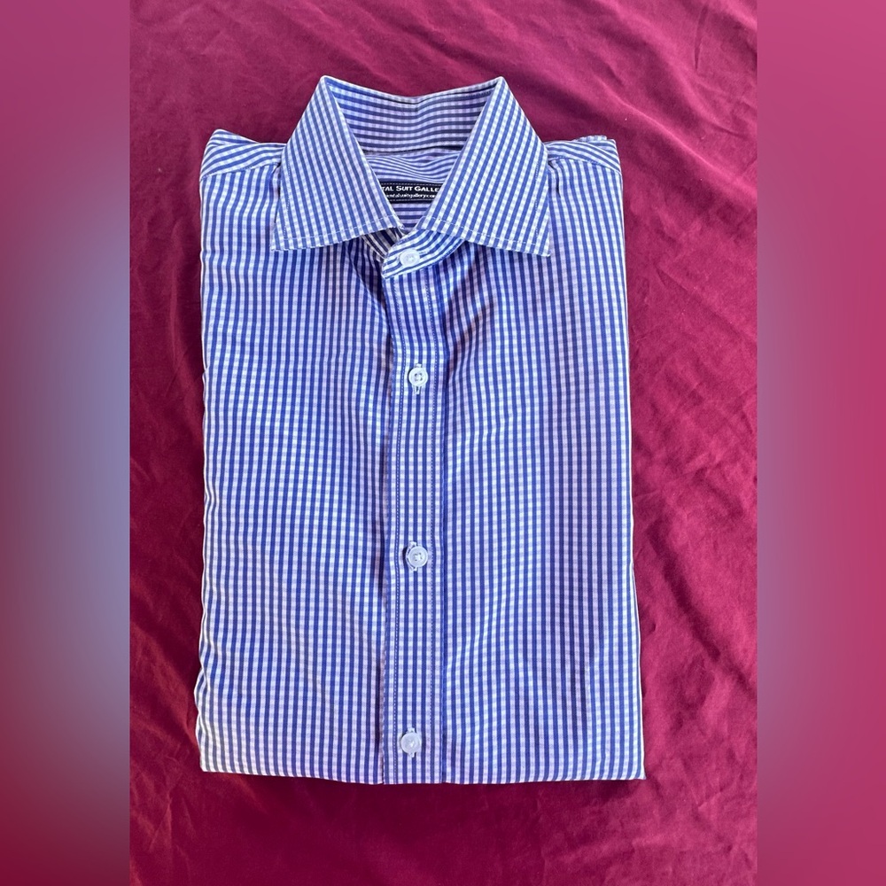 Men's Blue Striped Casual Button-Down Shirt